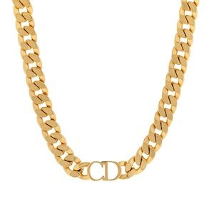Dior CD Gold Chain Choker Necklace Authentic Statement Piece